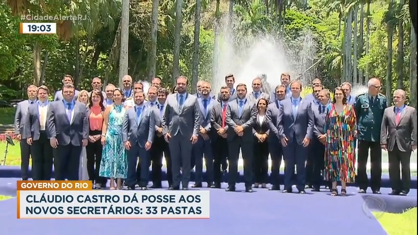 Vídeo: Governador Cláudio Castro dá posse ao novo secretariado