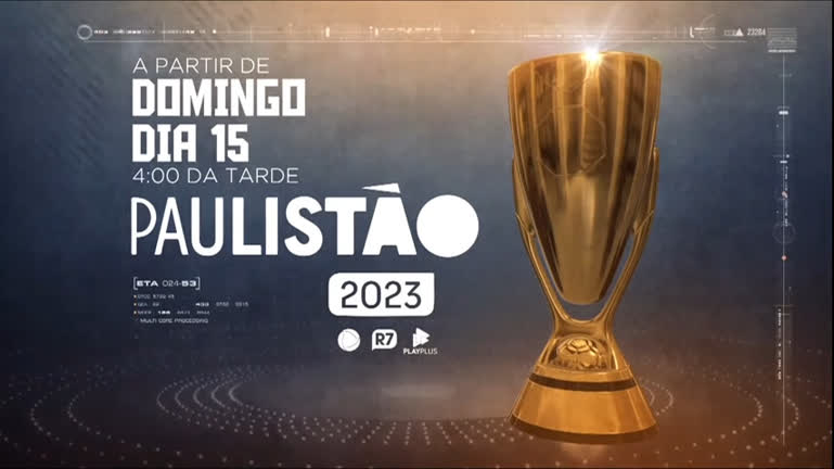 Chamada da transmissão  CAMPEONATO PAULISTA 2022 na Record