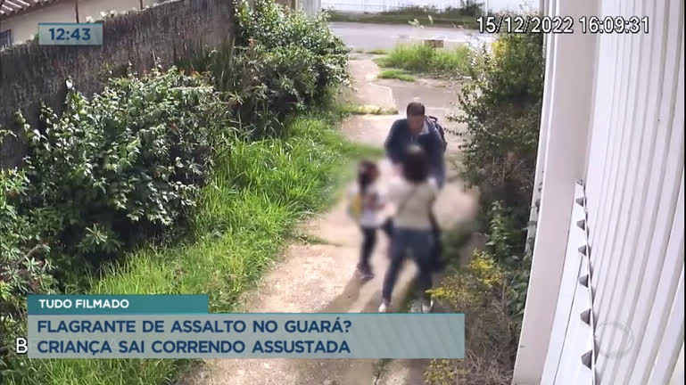 Vídeo: Vídeo: mãe e filha são assaltadas em beco no Guará (DF)