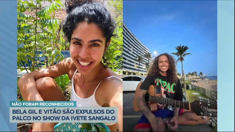 Vídeo: Bela Gil e Vitão são expulsos do palco em show da Ivete Sangalo