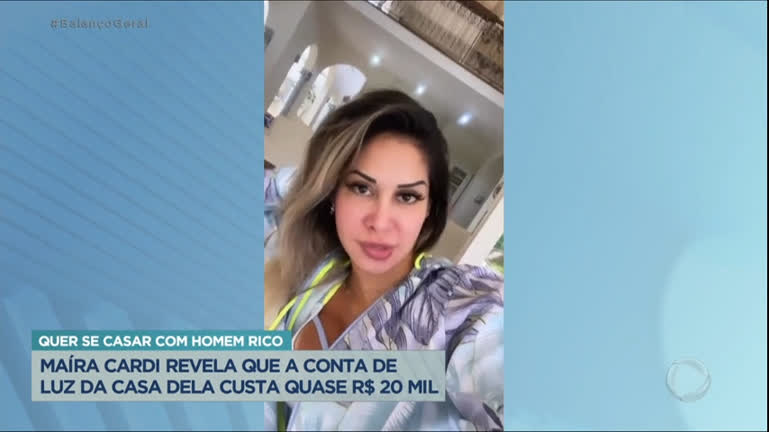 Vídeo: Maíra Cardi revela que a conta de luz de casa custa quase R$ 20 mil