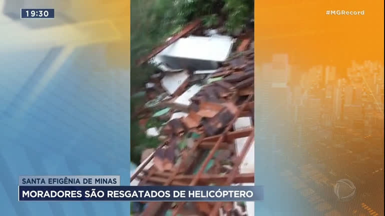 Vídeo: Chuva causa estragos e desabamentos em Santa Efigênia de Minas (MG)