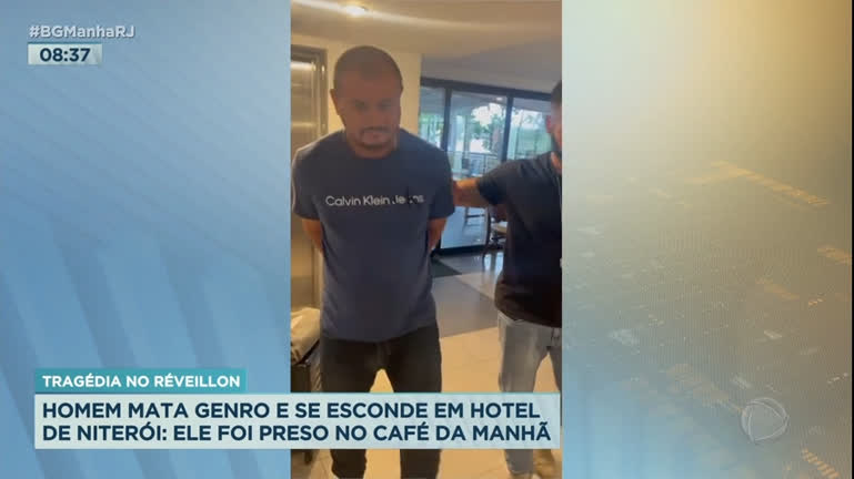 Vídeo: Homem é preso em hotel suspeito de matar genro no Rio