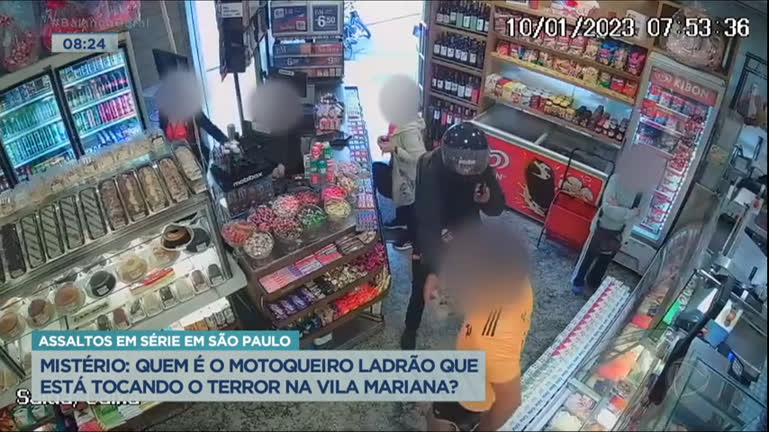 Vídeo: Motoqueiro ladrão impõe terror em bairro da zona sul de SP