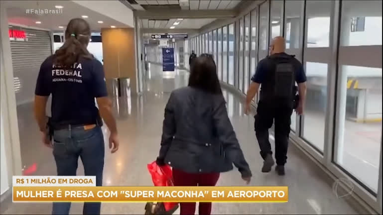 Vídeo: Mulher é presa em flagrante com "supermaconha" no Aeroporto Internacional do Rio de Janeiro