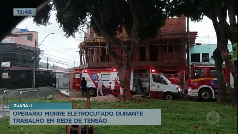 Vídeo: Homem morre após levar choque elétrico enquanto trabalhava no DF