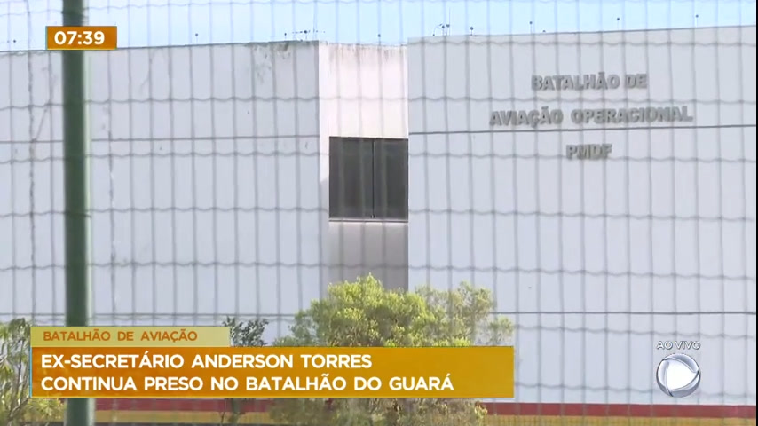 Vídeo: Ex-secretário Anderson Torres continua preso no batalhão da PM no Guará (DF)