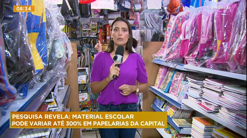 Vídeo: Pesquisa revela variação de preços na lista de material escolar em BH