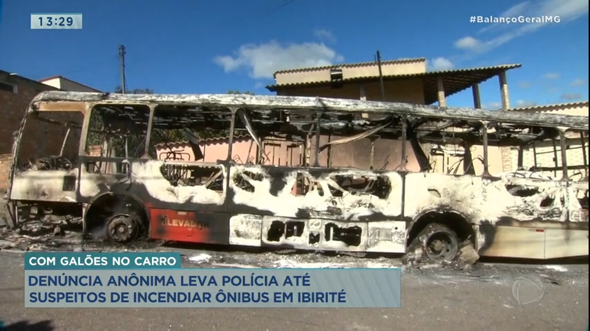 Vídeo: Polícia prende dois suspeitos de incendiar ônibus em Ibirité (MG)