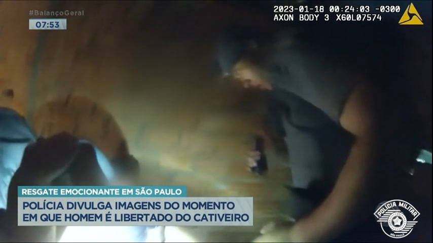 Vídeo: Polícia divulga imagens do resgate de homem que caiu no golpe do amor