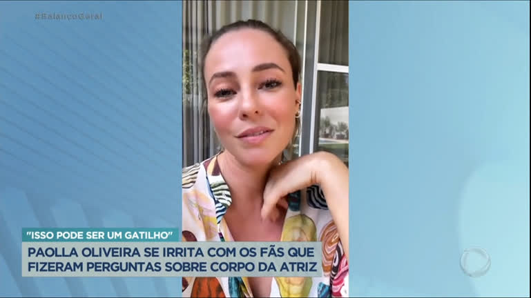 Vídeo: Paolla Oliveira se irrita com comentários sobre seu corpo e suposta gravidez