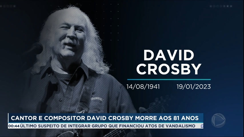 Vídeo: Morre aos 81 anos o cantor e guitarrista David Crosby