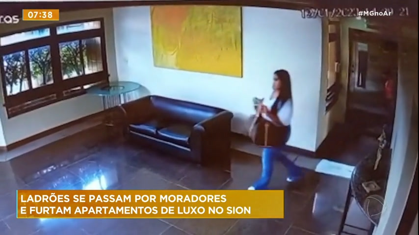 Vídeo: Ladrões se passam por moradores e furtam apartamentos de luxo no Sion, em BH