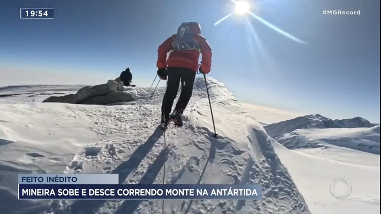 Vídeo: Mineira conquista recorde inédito em montanha mais alta da Antártida