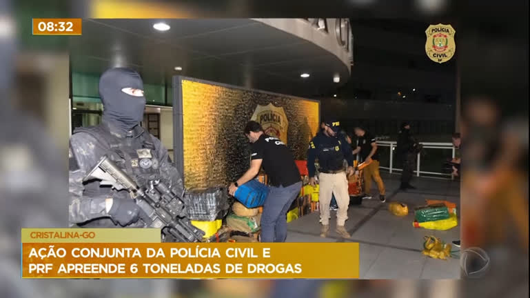 Vídeo: Polícia apreende seis toneladas de drogas em Cristalina (GO)