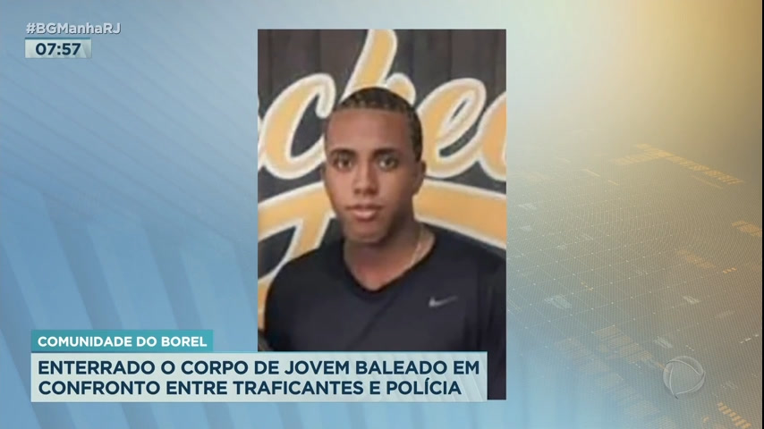 Vídeo: Jovem morto durante confronto no Borel é sepultado no Rio
