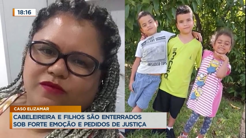 Vídeo: Parte da família carbonizada é enterrada em Goiás