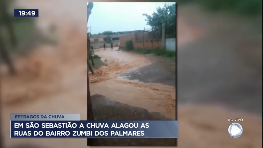Vídeo: Moradores relatam alagamentos por chuvas em São Sebastião