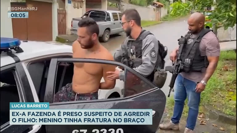 Vídeo: Ex-participante de reality é preso acusado de agredir filho em Niterói