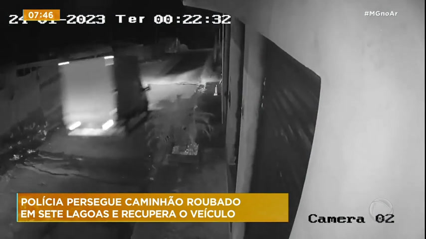 Vídeo: Polícia persegue e recupera caminhão roubado em Sete Lagoas (MG)