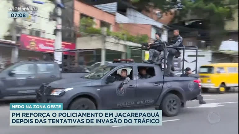 Vídeo: Polícia Militar reforça patrulhamento na zona oeste do Rio