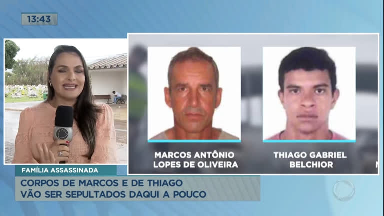 Vídeo: Família assassinada: corpos de Marcos e Thiago são enterrados nesta quinta (26)
