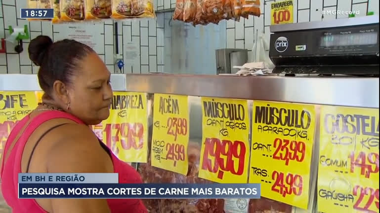 Vídeo: Pesquisa mostra cortes de carne mais baratos em BH e região metropolitana