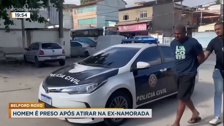 Vídeo: Homem que atirou na ex-namorada é preso na Baixada Fluminense