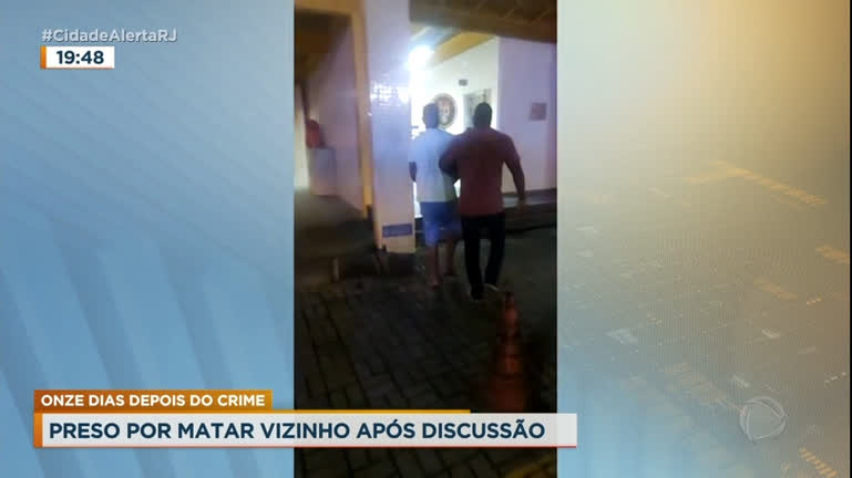 Vídeo: Homem acusado de matar vizinho é preso na Baixada Fluminense