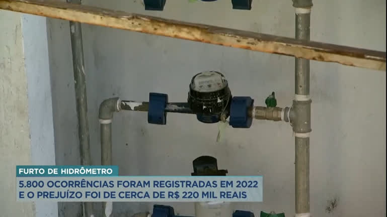 Vídeo: Furtos de hidrômetros aumentam na Grande BH e causam prejuízo de quase R$ 220 mil