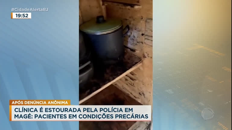 Vídeo: Polícia interdita clínica onde viviam 10 pessoas em situação precária no RJ