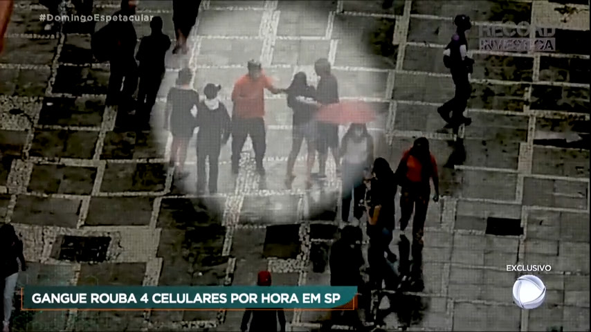 Vídeo: Gangue rouba mais de 30 mil celulares no centro de São Paulo