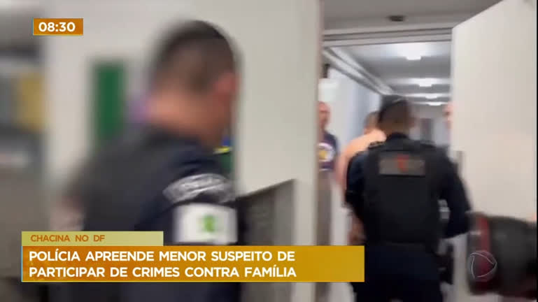 Vídeo: Polícia apreende adolescente suspeito de participar de chacina de família no DF