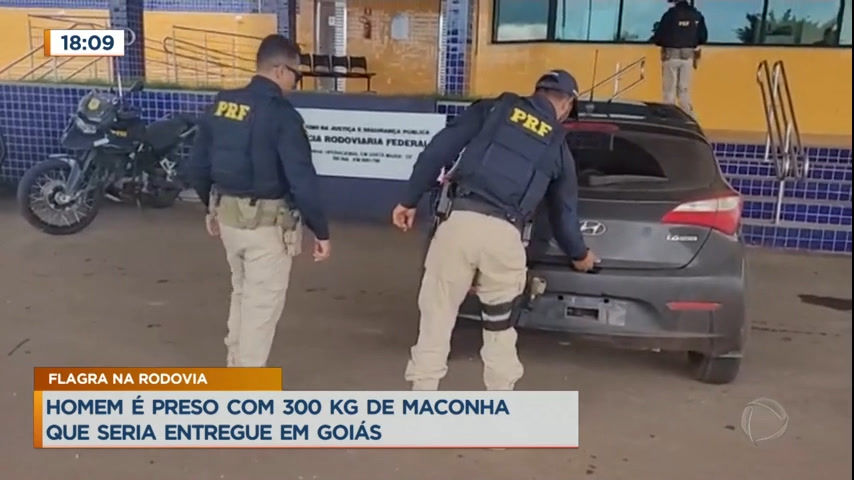 Vídeo: Homem é preso com 300 KG de maconha no Entorno do DF