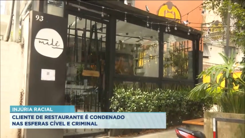 Vídeo: Cliente de restaurante é condenado por Injúria Racial