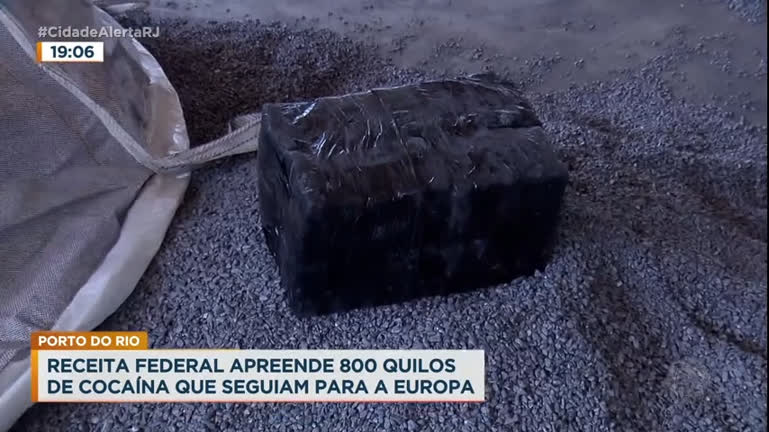 Vídeo: Receita Federal apreende 800 kg de cocaína em ação no porto do Rio