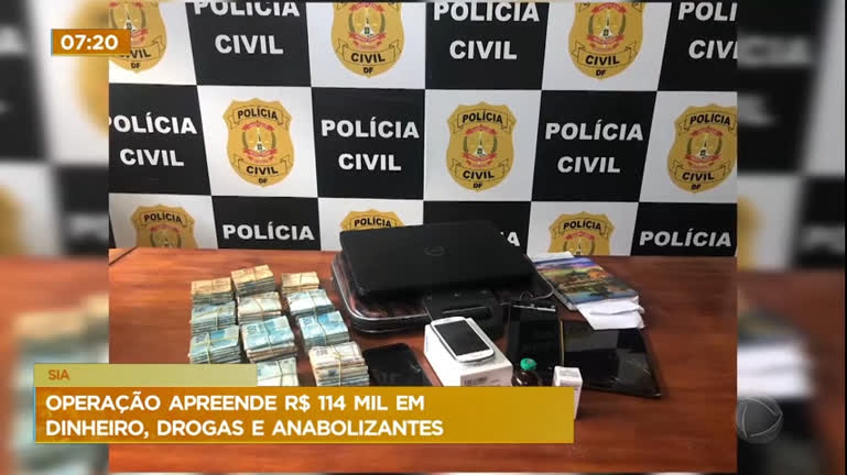 Vídeo: Policia Civil apreende R$ 114 mil em dinheiro, drogas e anabolizantes, no SIA (DF)