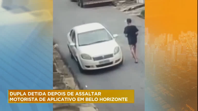 Vídeo: Dupla é detida depois de assaltar motorista de aplicativo em BH