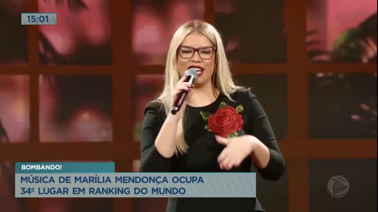 Vídeo: Música de Marília Mendonça ocupa 34º em ranking do mundo