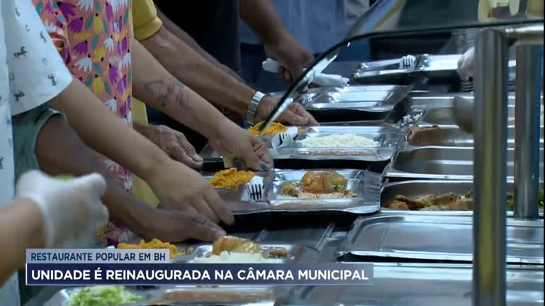 Vídeo: Prefeitura reabre restaurante popular de BH, que distribui cerca de mil refeições por dia