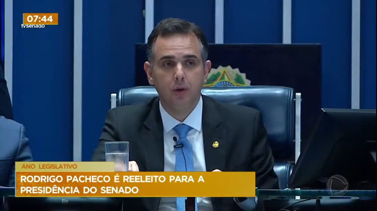 Vídeo: Senado Federal Rodrigo Pacheco é reeleito com 49 votos