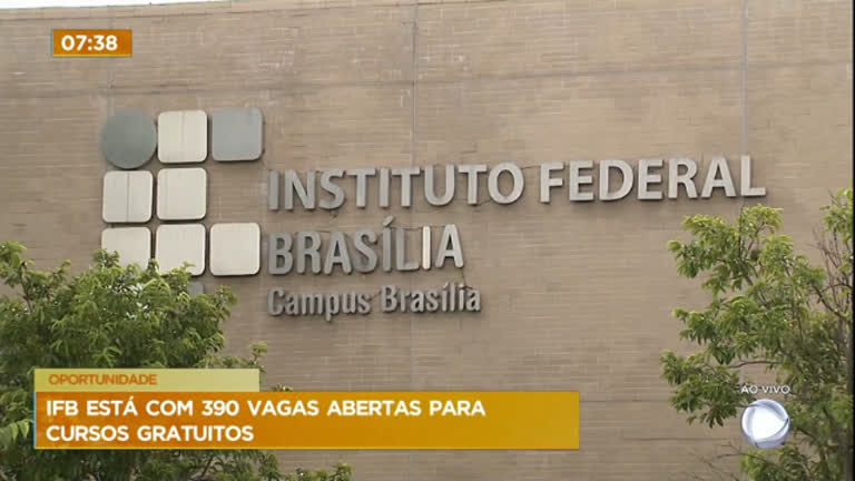 Vídeo: IFB oferece 390 vagas para cursos gratuitos na Estrutural e Ceilândia