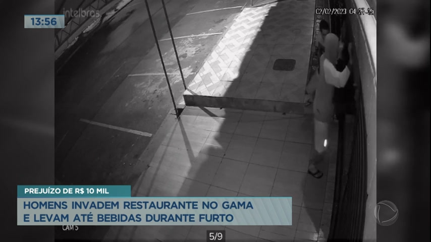 Vídeo: Dupla furta restaurante no Distrito Federal e deixa prejuízo de R$ 10 mil