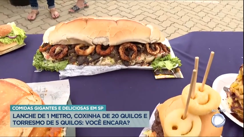 Vídeo: Balanço Geral mostra festival de comidas gigantes em Itu (SP)