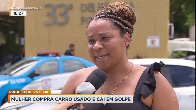 Vídeo: Mulher perde R$ 15 mil em golpe de compra de veículo no Rio