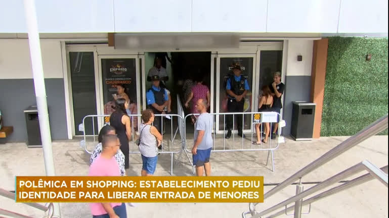 Vídeo: Shopping em Contagem (MG) exige identidade para liberar entrada de menores