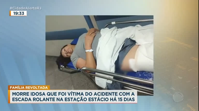 Vídeo: Idosa vítima de acidente em escada de metrô do Rio morre após cirurgia