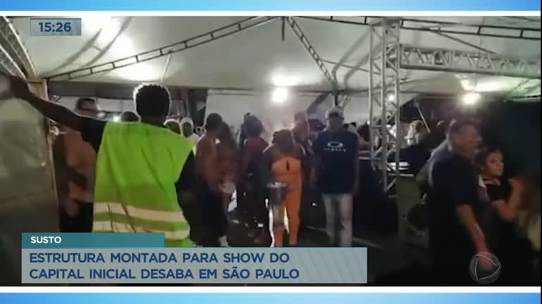 Vídeo: Estrutura montada para show do Capital Inicial desaba em São Paulo