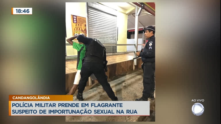 Vídeo: PM prende em flagrante suspeito de importunação sexual na rua