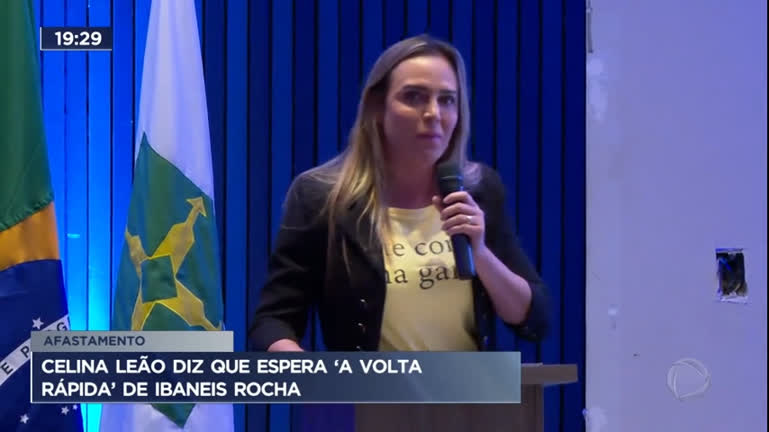 Vídeo: Celina Leão diz que espera 'a volta rápida' de Ibaneis Rocha